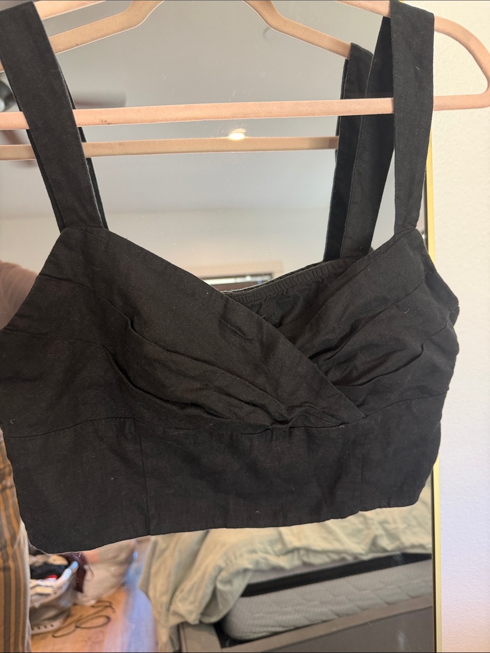 Banana Republic Black Linen-Blend Top